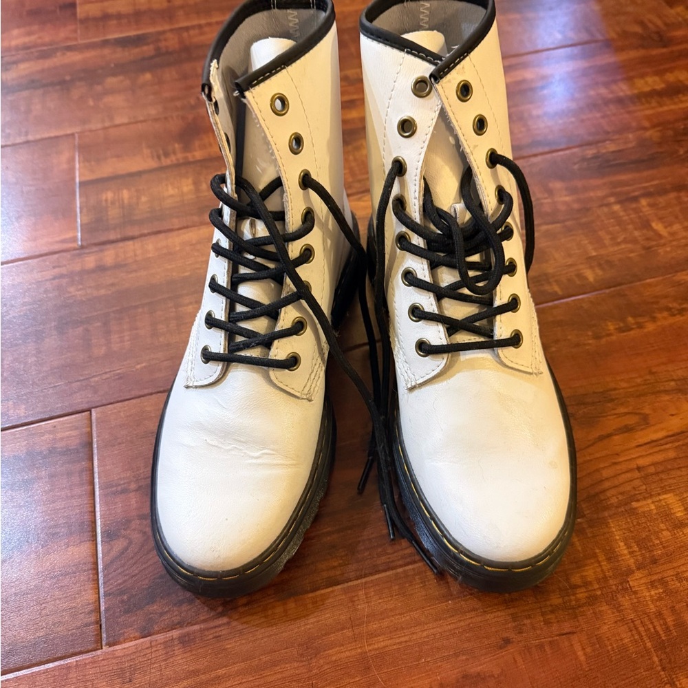 White AirWair Dr. Martens.